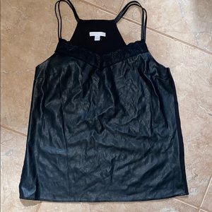 NY & Co Faux Leather Tank Top